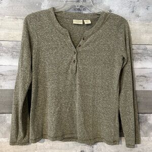 Casual Olive Long Sleeve Top